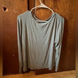 A New Day XL Long Sleeve Teal Crew Neck Top
